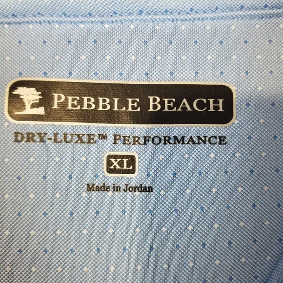Pebble Beach Polo Shirt Mens Extra Large Dry-Luxe Performance Micro Dot Golf - Picture 5 of 10
